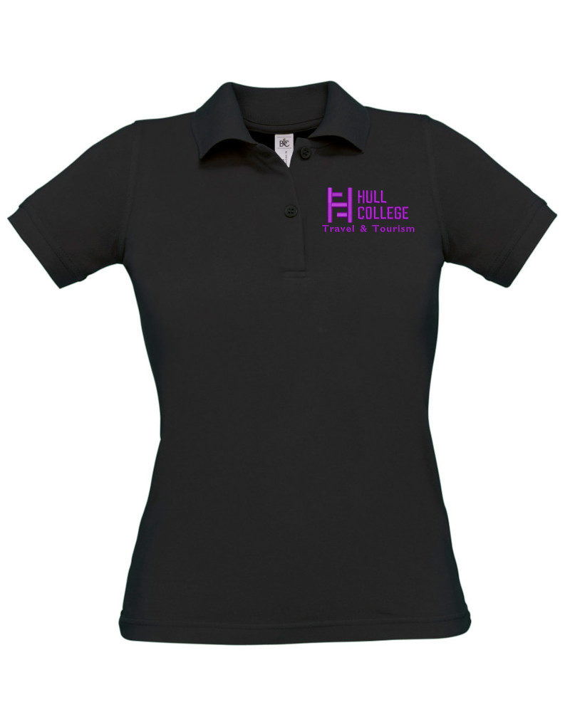 Hull College Travel & Tourism Ladies' Black Polo (PW455)