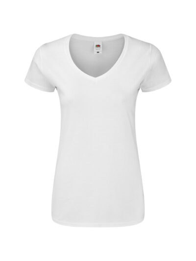 Fruit Of The Loom Ladies' 150 V-Neck T White