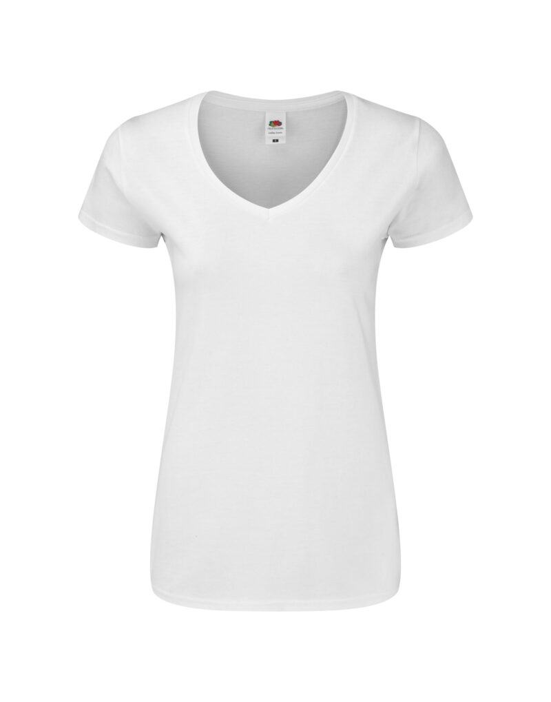 Fruit Of The Loom Ladies' 150 V-Neck T White