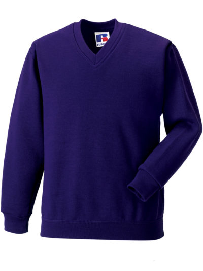 Jerzees Schoolgear Children's V-Neck Sweatshirt Purple