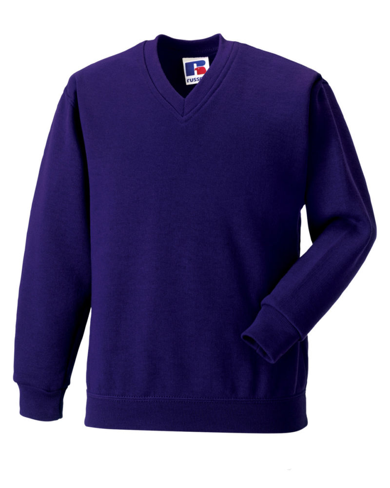 Jerzees Schoolgear Children's V-Neck Sweatshirt Purple