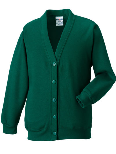 Russell Adult Sweatshirt Cardigan Bottle Green