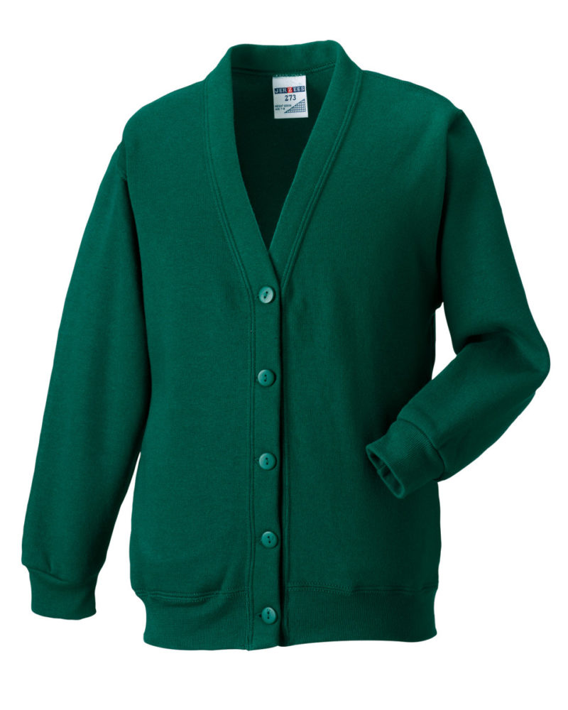 Russell Adult Sweatshirt Cardigan Bottle Green