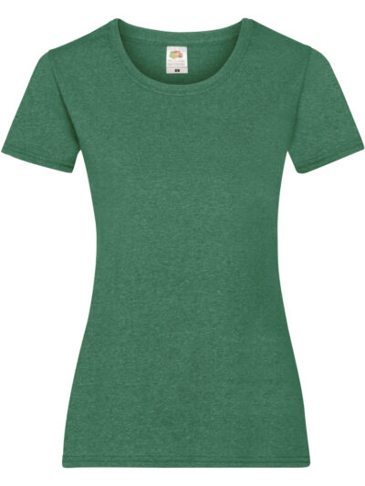 Fruit Of The Loom Ladies' Valueweight T-Shirt Retro Heather Green