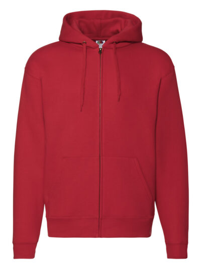 Fruit Of The Loom Men's Premium Hooded Sweat Jacket Red