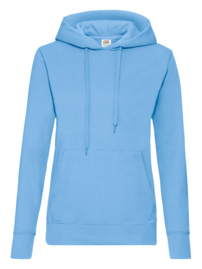 Fruit Of The Loom Ladies' Classic Hooded Sweat Sky Blue