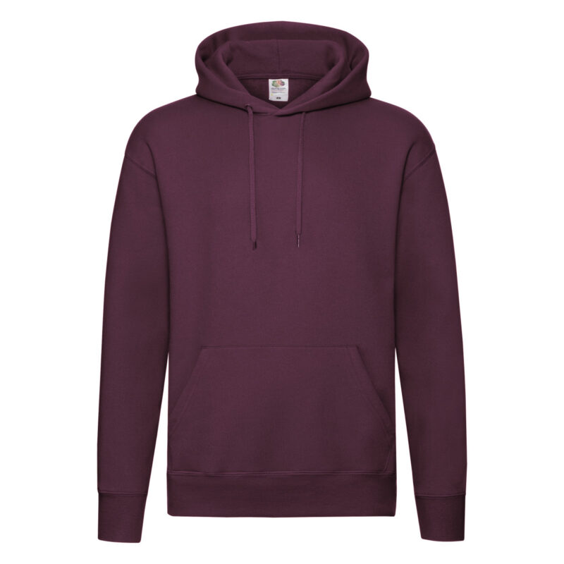 Fruit Of The Loom Men's Premium Hooded Sweat Burgundy