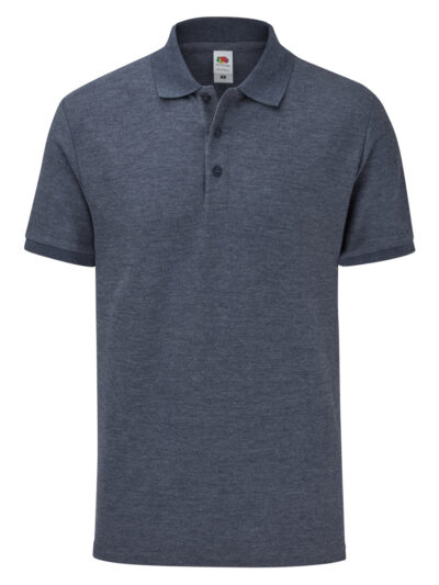 Fruit Of The Loom Men's 65/35 Tailored Fit Polo Vintage Heather Navy