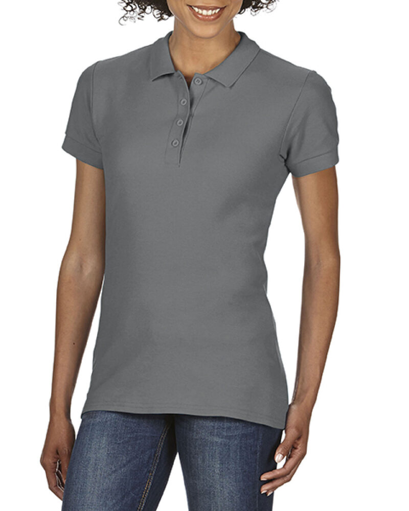 Gildan Softstyle® Ladies' Double Pique Polo Charcoal