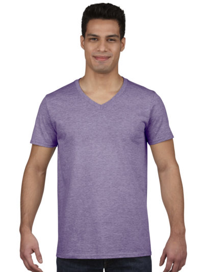 Gildan Mens Soft Style V-Neck T-Shirt