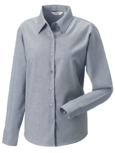 Russell Collection Ladies' Long Sleeve Easy Care Oxford Shirt (932F)