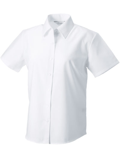 Russell Collection Ladies' Short Sleeve Easy Care Oxford Shirt (933F)