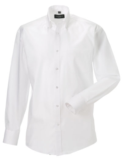 Russell Collection Men's Long Sleeve Ultimate Non-Iron Shirt White