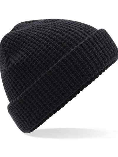 Beechfield Classic Waffle Knit Beanie Black