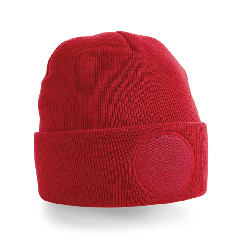 Beechfield Circular Patch Beanie Classic Red