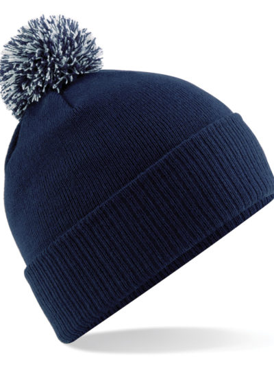 Beechfield Junior Snowstar® Beanie French Navy and Light Grey