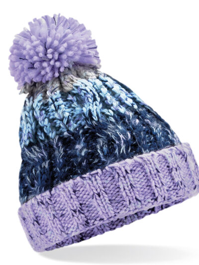 Beechfield Junior Corkscrew Pom Pom Beanie Lavender Fizz