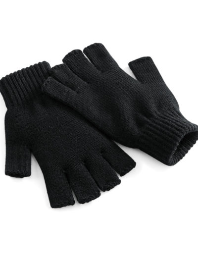 Beechfield Fingerless Gloves Black