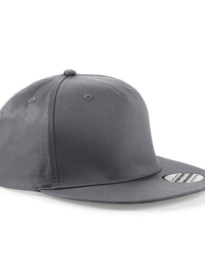 Beechfield 5 panel Snapback Rapper Cap Graphite