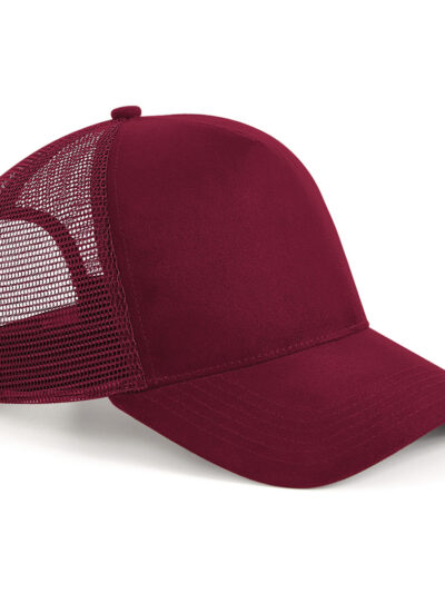 Beechfield Suede Snapback Trucker Burgundy