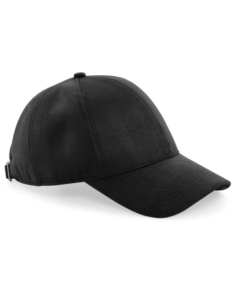 Beechfield Faux Suede 6 Panel Cap Black