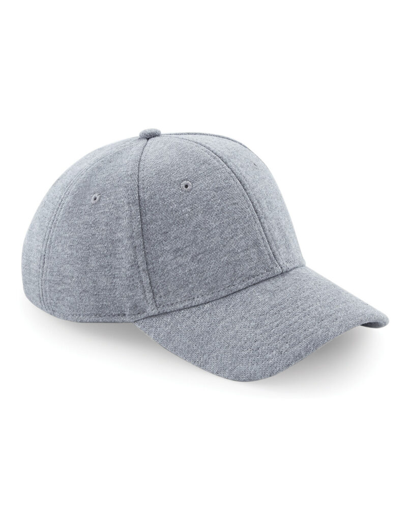 Beechfield Jersey Athleisure Baseball Cap Heather Grey