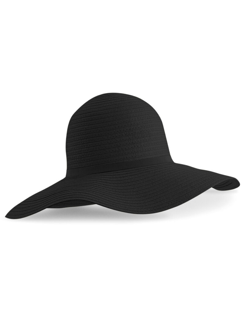 Beechfield Marbella Wide-Brimmed Sun Hat Black