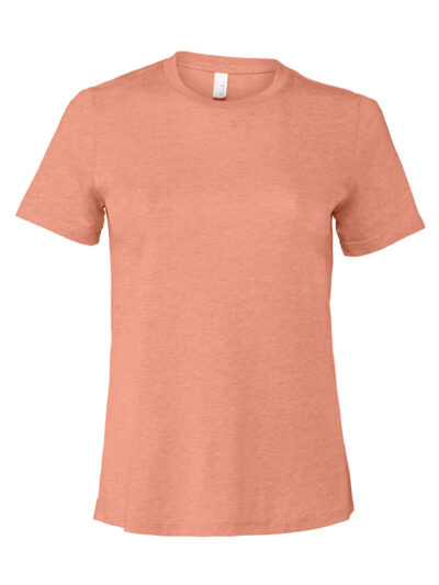 Bella Women's Relaxed Jersey Short Sleeve Tee Heather Sunset