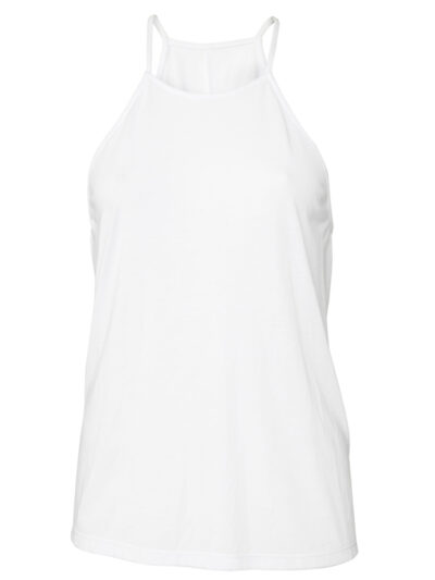 Bella Women's Flowy High Neck Tank White