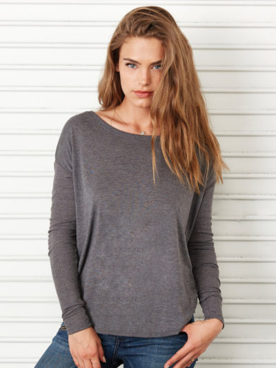 Bella Long Sleeve Flowy 2x1 Tee