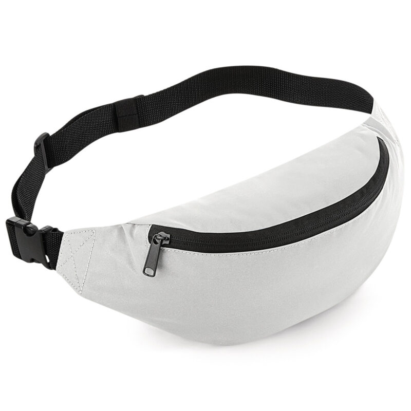 Bagbase Reflective Belt Bag Silver Reflective