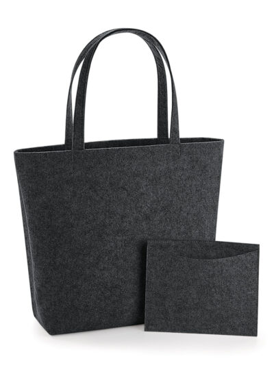 Bagbase Felt Shopper Charcoal Melange