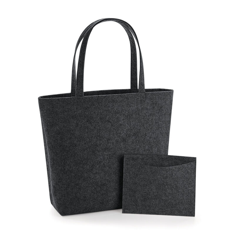 Bagbase Felt Shopper Charcoal Melange