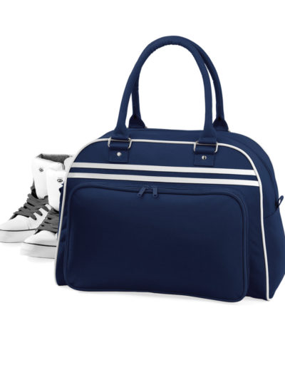 Bagbase Retro Bowling Bag French Navy and White