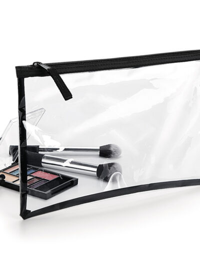 Bagbase Clear Grab Pouch Clear and Black