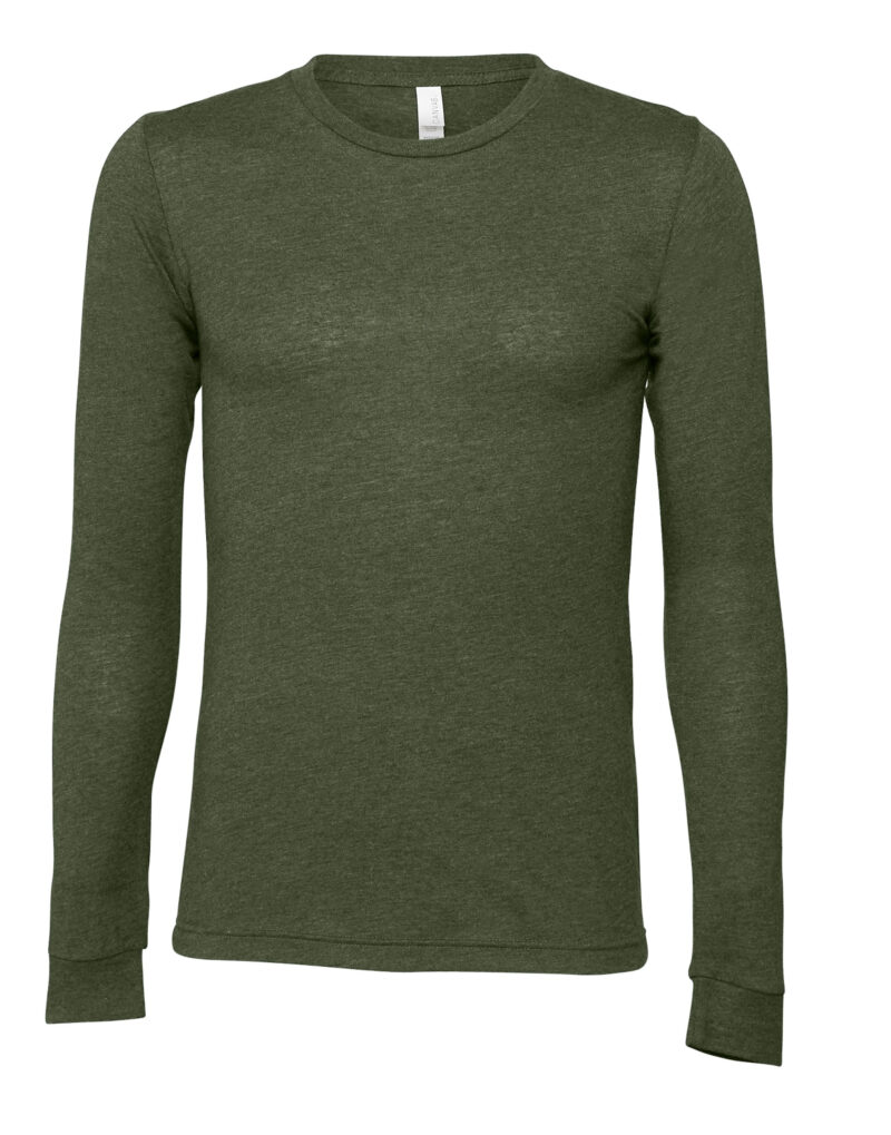 Bella Unisex Jersey Long Sleeve Tee Military Green