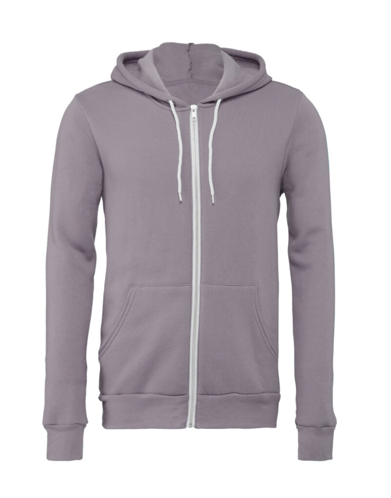 Bella Canvas Unisex Sponge Fleece Full-Zip Hoodie Storm Grey