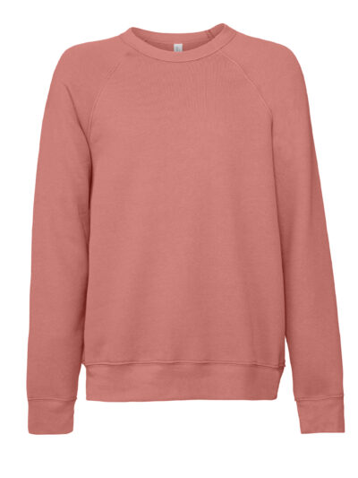 Bella Canvas Unisex Sponge Fleece Raglan Sweatshirt Mauve