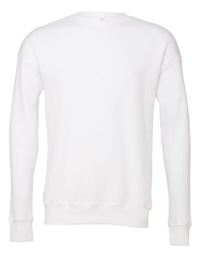 Bella Unisex Drop Shoulder Fleece White