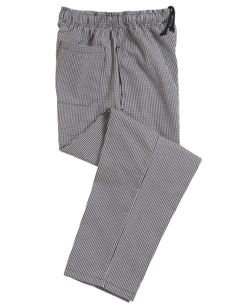 Blue/White Check Fully Elasticated Trouser