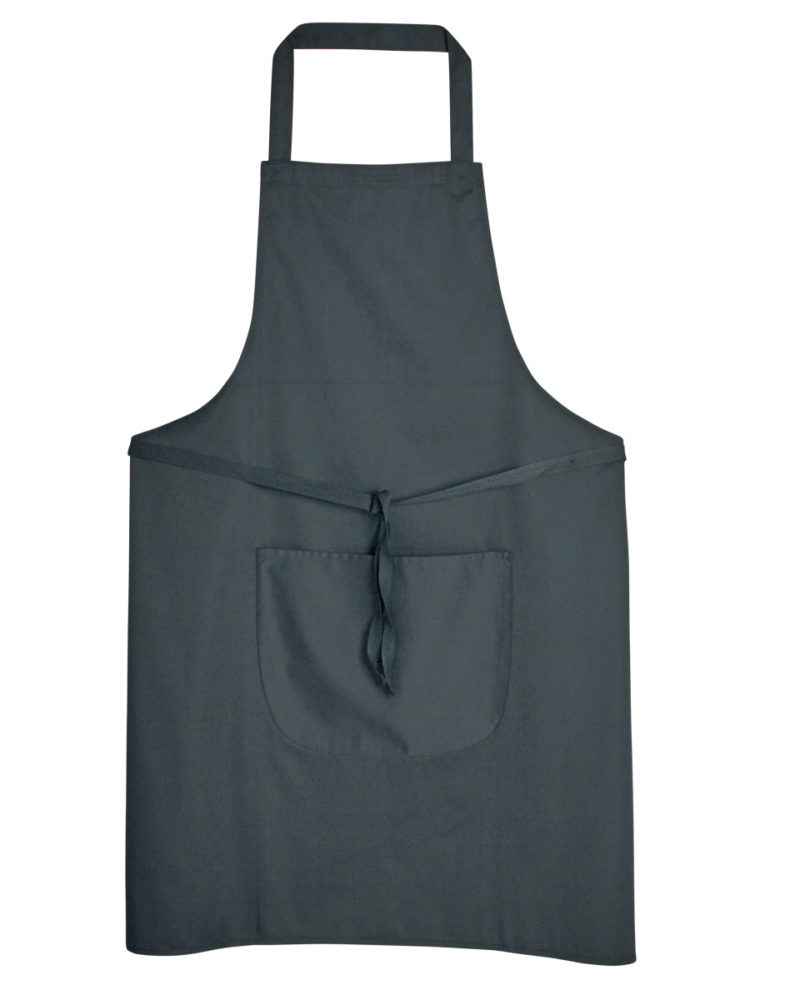 Dennys Low Cost Bib Apron With Pocket Black