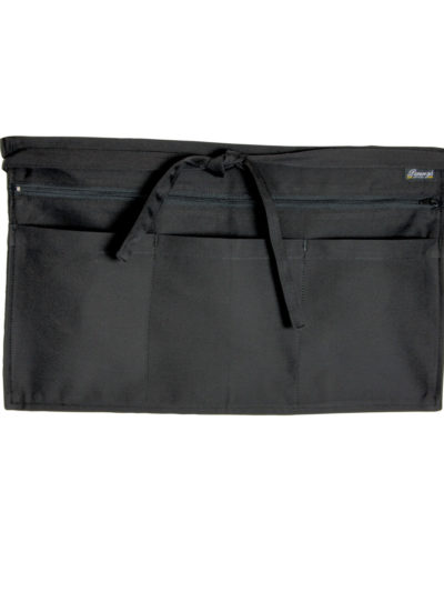 Dennys Full Zip Multi-Pocket Apron Black