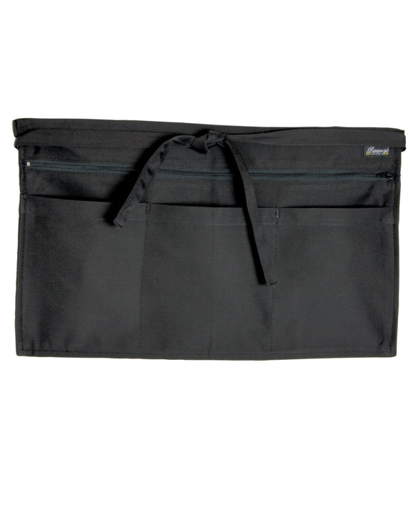 Dennys Full Zip Multi-Pocket Apron Black