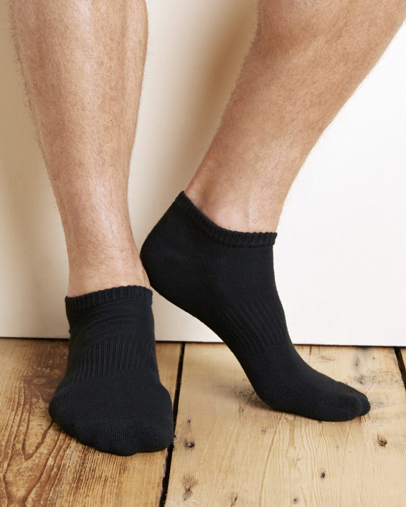 Gildan Platinum No Show Mens Socks (Blk)