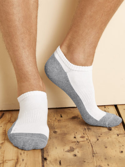 Gildan Platinum No Show Mens Socks (Whi)