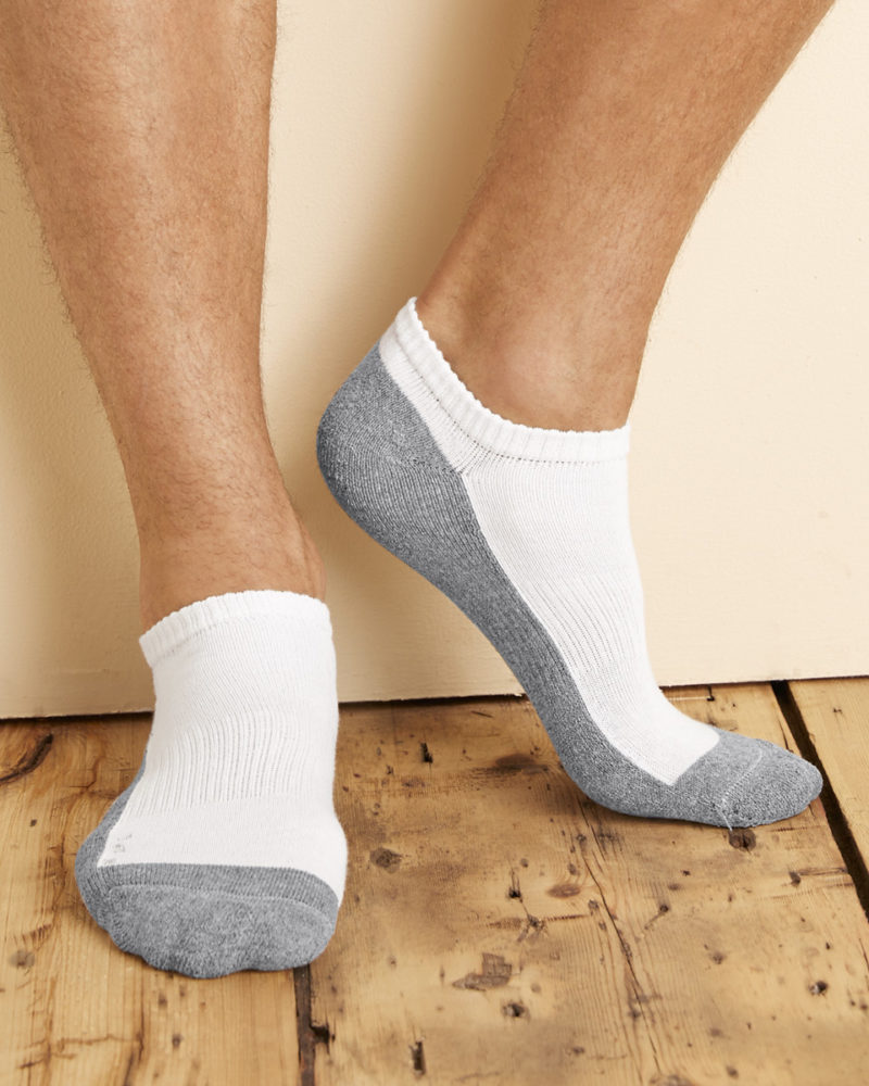 Gildan Platinum No Show Mens Socks (Whi)