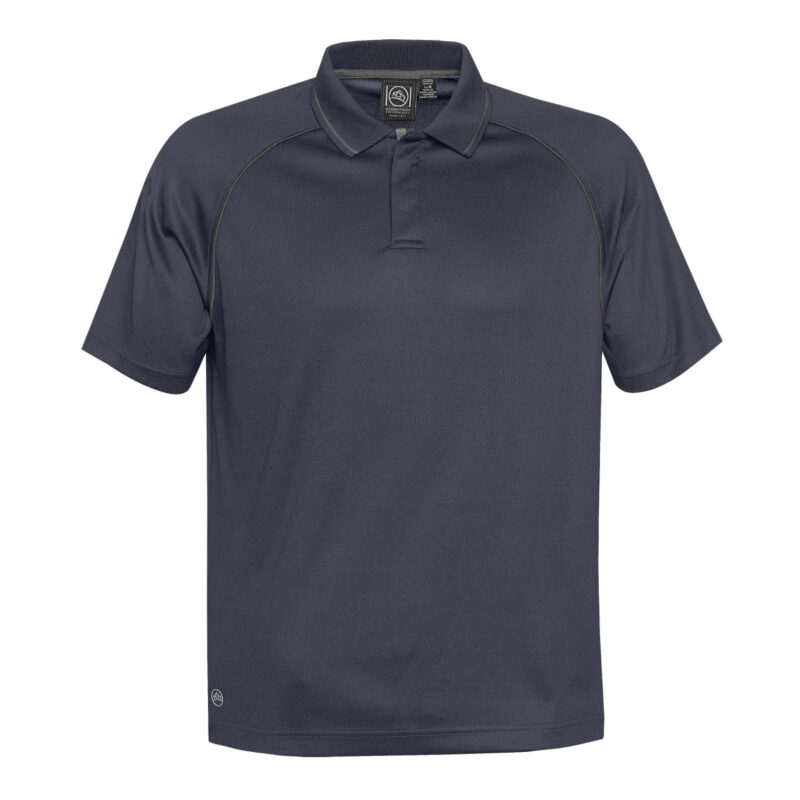 Stormtech Men's Tritium Performance Polo Navy and Carbon