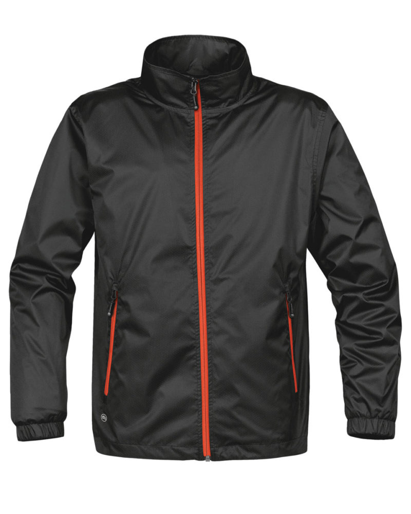 Stormtech Men's Axis Lightweight Shell Black and Orange