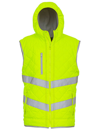 Yoko Kensington Hooded Gilet Hi-Vis Yellow