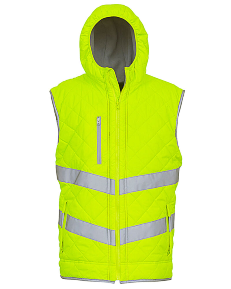 Yoko Kensington Hooded Gilet Hi-Vis Yellow